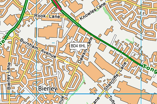 BD4 6HL map - OS VectorMap District (Ordnance Survey)