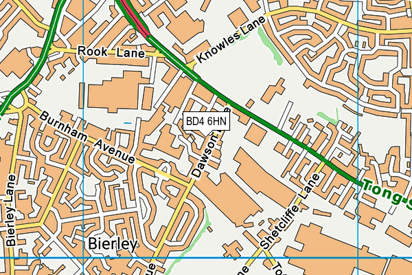 BD4 6HN map - OS VectorMap District (Ordnance Survey)