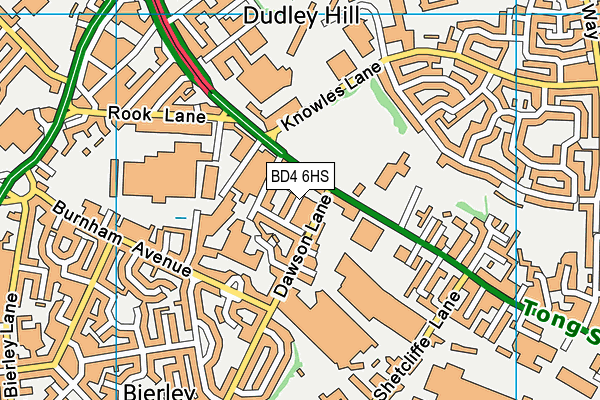 BD4 6HS map - OS VectorMap District (Ordnance Survey)