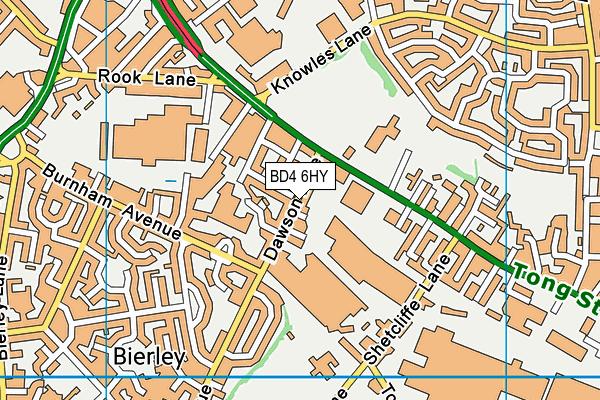 BD4 6HY map - OS VectorMap District (Ordnance Survey)