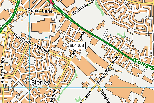 BD4 6JB map - OS VectorMap District (Ordnance Survey)