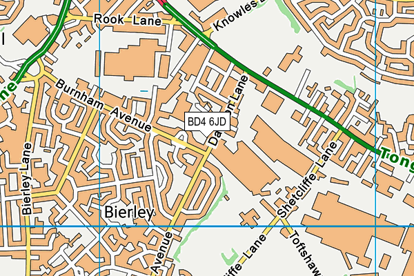 BD4 6JD map - OS VectorMap District (Ordnance Survey)