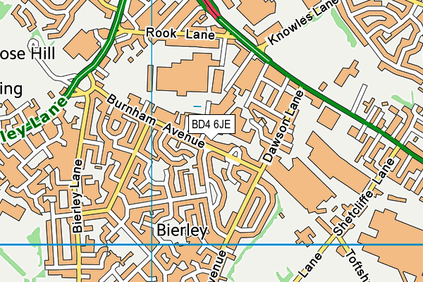 BD4 6JE map - OS VectorMap District (Ordnance Survey)