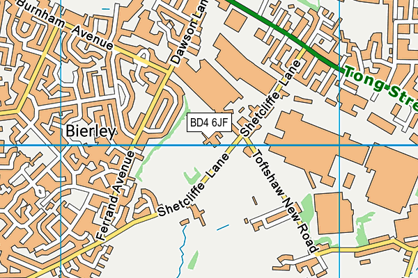 BD4 6JF map - OS VectorMap District (Ordnance Survey)