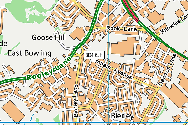 BD4 6JH map - OS VectorMap District (Ordnance Survey)