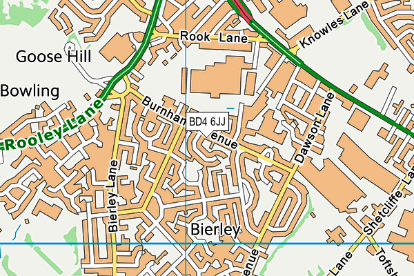 BD4 6JJ map - OS VectorMap District (Ordnance Survey)