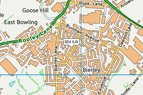 BD4 6JN map - OS VectorMap District (Ordnance Survey)