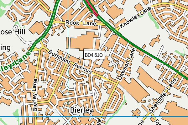 BD4 6JQ map - OS VectorMap District (Ordnance Survey)
