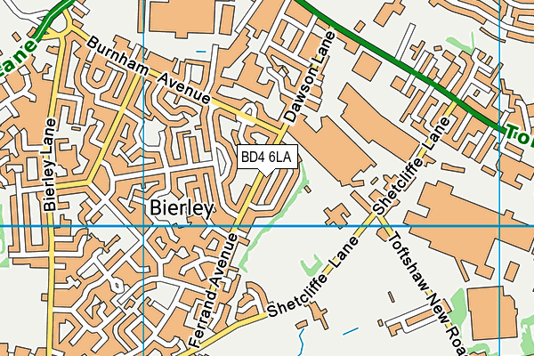 BD4 6LA map - OS VectorMap District (Ordnance Survey)