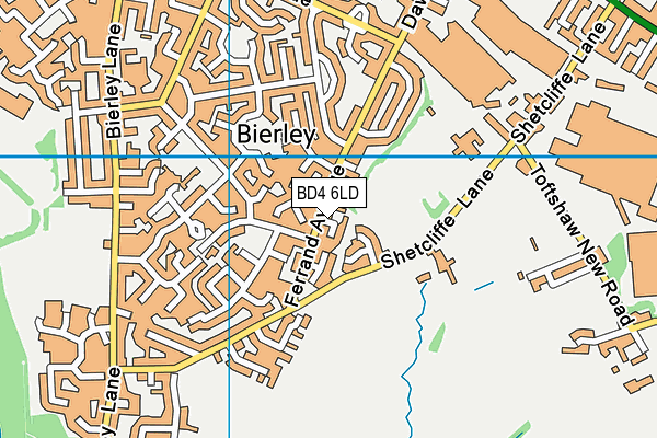BD4 6LD map - OS VectorMap District (Ordnance Survey)
