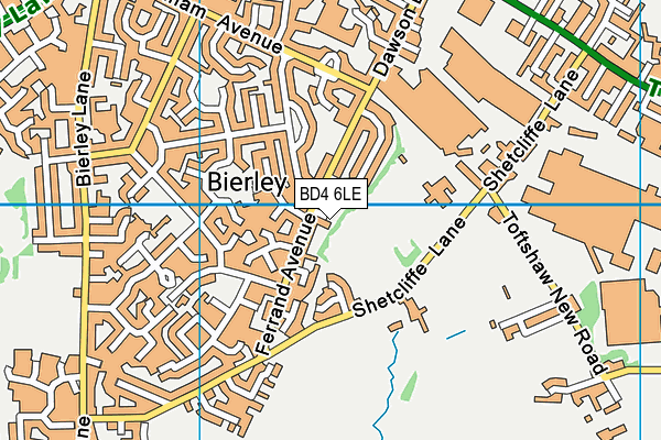 BD4 6LE map - OS VectorMap District (Ordnance Survey)