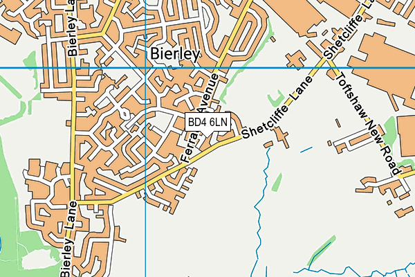 BD4 6LN map - OS VectorMap District (Ordnance Survey)