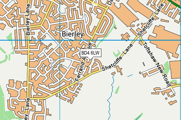 BD4 6LW map - OS VectorMap District (Ordnance Survey)