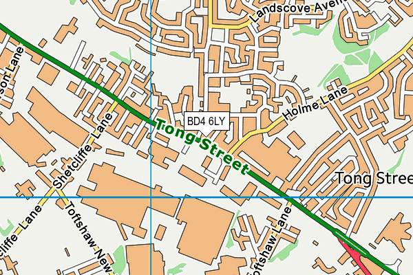 BD4 6LY map - OS VectorMap District (Ordnance Survey)