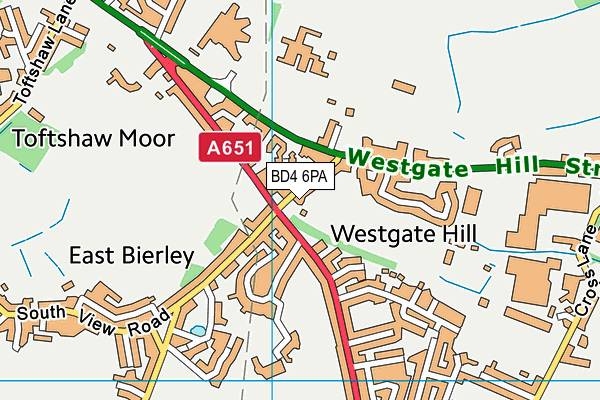 BD4 6PA map - OS VectorMap District (Ordnance Survey)