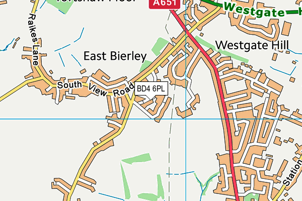 BD4 6PL map - OS VectorMap District (Ordnance Survey)