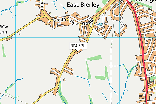 East Bierley Recreation Ground map (BD4 6PU) - OS VectorMap District (Ordnance Survey)