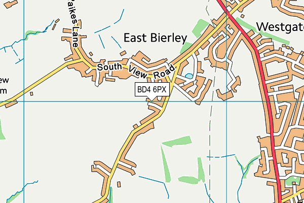BD4 6PX map - OS VectorMap District (Ordnance Survey)