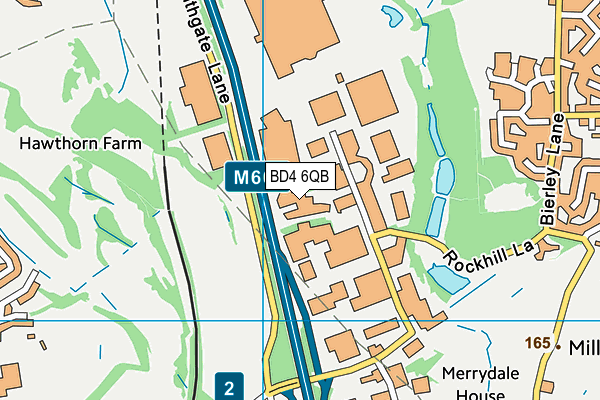 BD4 6QB map - OS VectorMap District (Ordnance Survey)