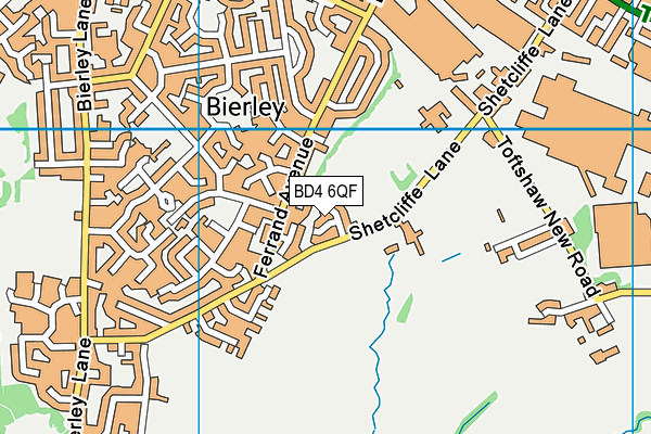 BD4 6QF map - OS VectorMap District (Ordnance Survey)