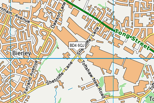 BD4 6QJ map - OS VectorMap District (Ordnance Survey)
