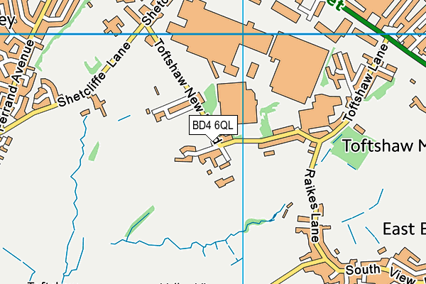 BD4 6QL map - OS VectorMap District (Ordnance Survey)