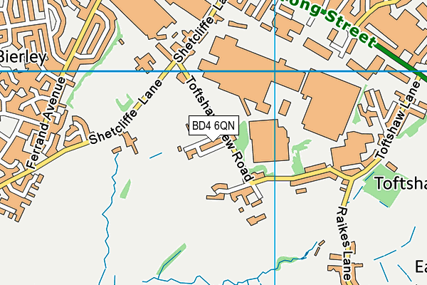BD4 6QN map - OS VectorMap District (Ordnance Survey)