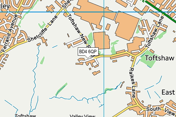 BD4 6QP map - OS VectorMap District (Ordnance Survey)