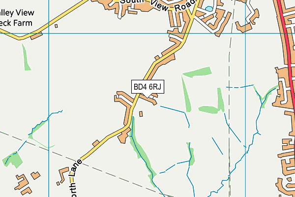 BD4 6RJ map - OS VectorMap District (Ordnance Survey)