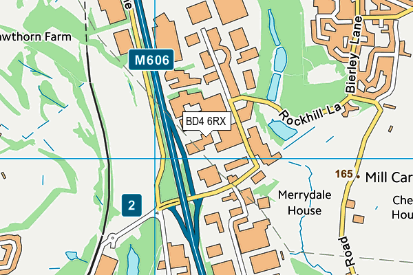 BD4 6RX map - OS VectorMap District (Ordnance Survey)
