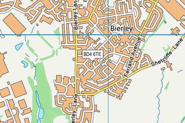 BD4 6TE map - OS VectorMap District (Ordnance Survey)