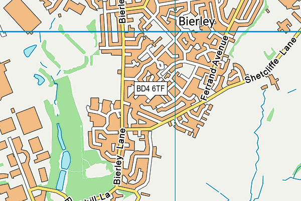BD4 6TF map - OS VectorMap District (Ordnance Survey)