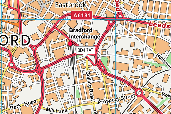 BD4 7AT map - OS VectorMap District (Ordnance Survey)