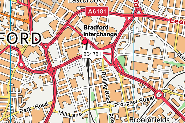 BD4 7BH map - OS VectorMap District (Ordnance Survey)