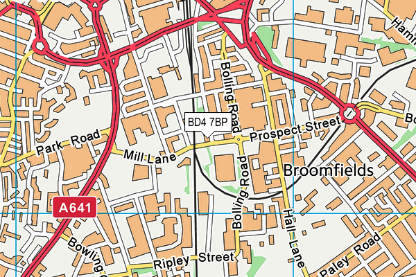 BD4 7BP map - OS VectorMap District (Ordnance Survey)