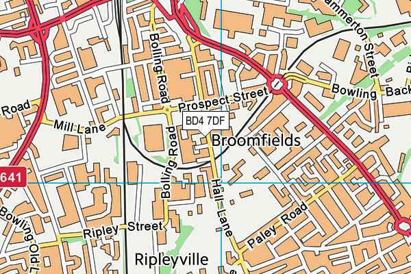 BD4 7DF map - OS VectorMap District (Ordnance Survey)
