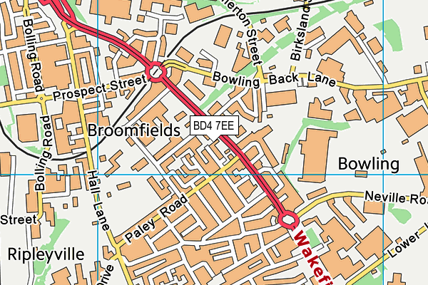 BD4 7EE map - OS VectorMap District (Ordnance Survey)