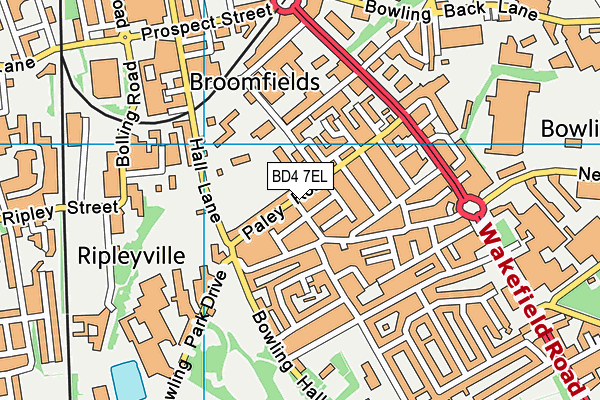 BD4 7EL map - OS VectorMap District (Ordnance Survey)