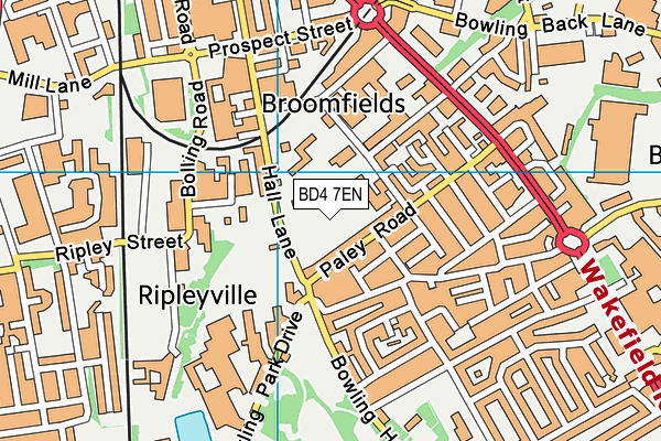 BD4 7EN map - OS VectorMap District (Ordnance Survey)