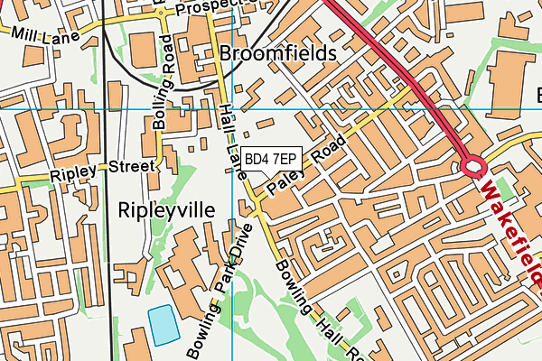 BD4 7EP map - OS VectorMap District (Ordnance Survey)