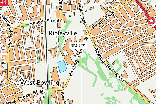 BD4 7ES map - OS VectorMap District (Ordnance Survey)