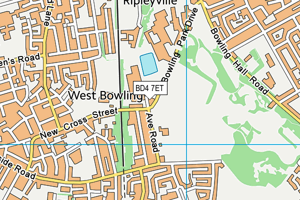 BD4 7ET map - OS VectorMap District (Ordnance Survey)