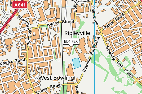 BD4 7EX map - OS VectorMap District (Ordnance Survey)