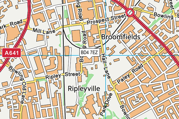 BD4 7EZ map - OS VectorMap District (Ordnance Survey)