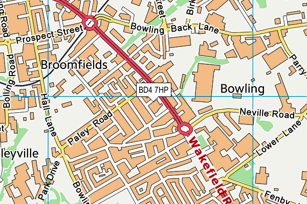 BD4 7HP map - OS VectorMap District (Ordnance Survey)