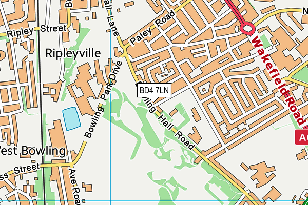 BD4 7LN map - OS VectorMap District (Ordnance Survey)