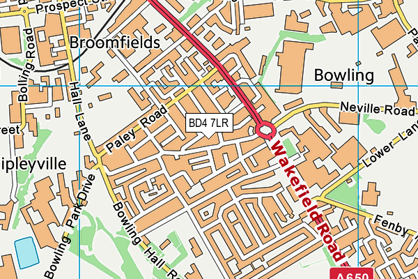 BD4 7LR map - OS VectorMap District (Ordnance Survey)