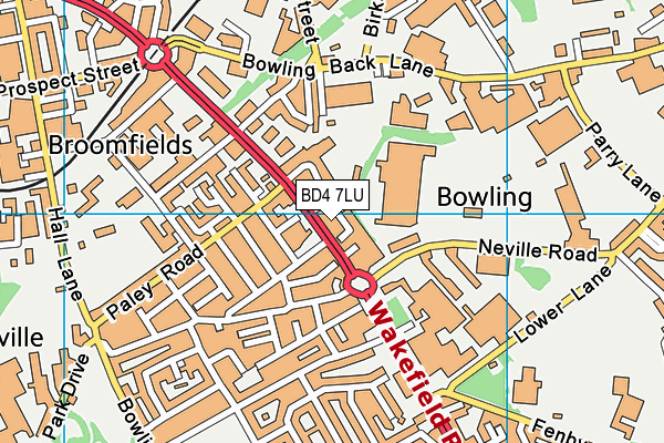 BD4 7LU map - OS VectorMap District (Ordnance Survey)