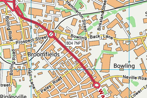 BD4 7NP map - OS VectorMap District (Ordnance Survey)