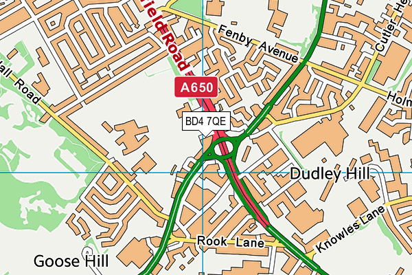 BD4 7QE map - OS VectorMap District (Ordnance Survey)